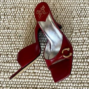 Charles David Vintage Deep Red Mule Sz US 6 - Near Brand New Condition